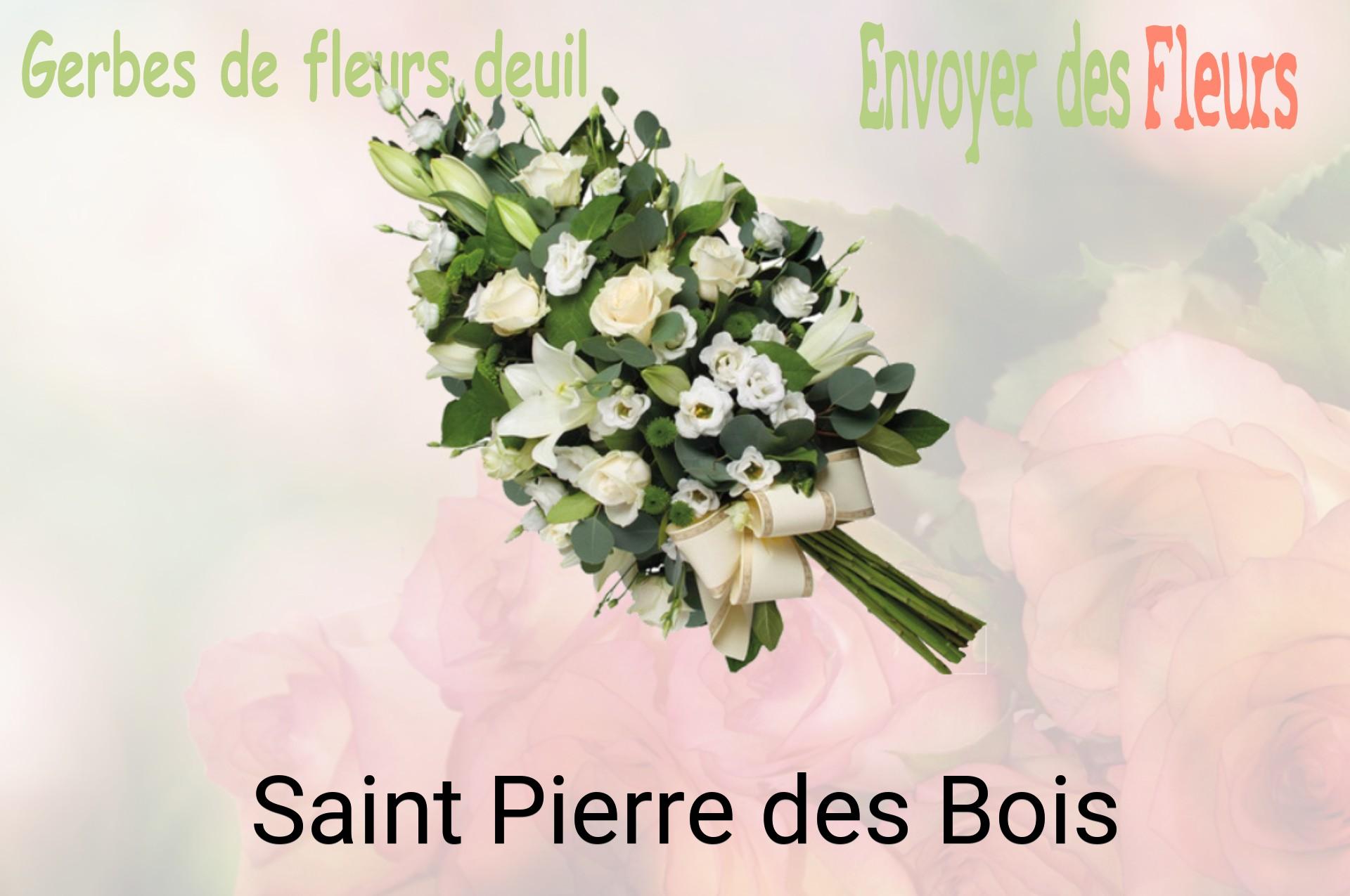 Gerbe de fleurs de deuil livrée à Saint-Pierre-des-Bois